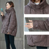 Hooded Warm Short Jacket Cotton Parka Korean Loose