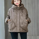 Hooded Warm Short Jacket Cotton Parka Korean Loose