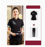 Hotel Attendant Work Clothes Short Sleeve Chinese Restaurant