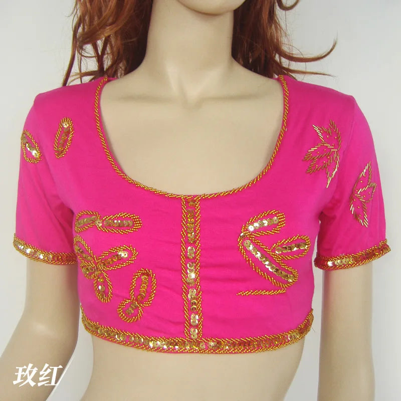 Indian Ethnic Readymade Saree Blouses Short Sleeve Crop