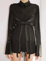 Insdoit Gothic Yk Vintage Mini Skirt Women Punk