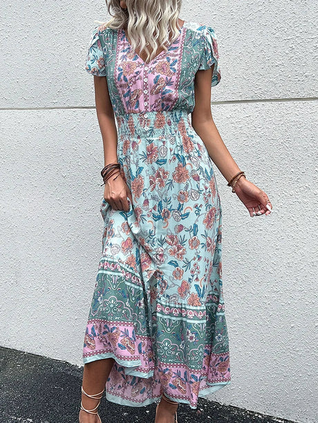Jim & Nora Vintage Floral Boho Printed Vestidos