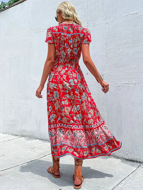 Jim & Nora Vintage Floral Boho Printed Vestidos