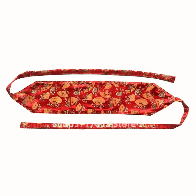 Japanese Embroidery Vintage Style Woman Kimono Belt Elastic