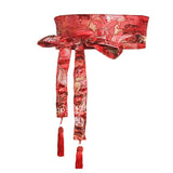 Japanese Embroidery Vintage Style Woman Kimono Belt Elastic