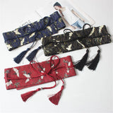 Japanese Embroidery Vintage Style Woman Kimono Belt Elastic