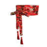 Japanese Embroidery Vintage Style Woman Kimono Belt Elastic