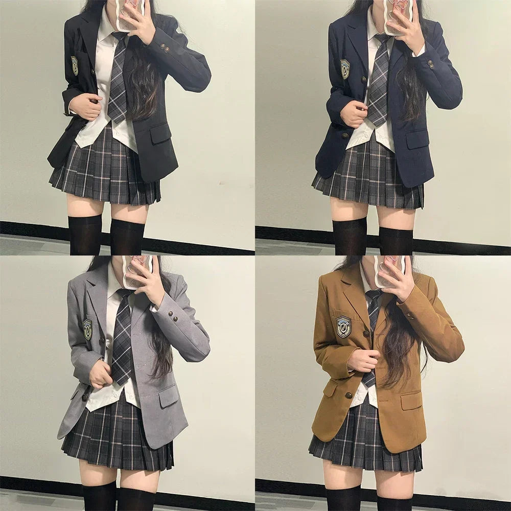 Japanese School Uniforms For Girl Autumn&Winter Multicolor Long