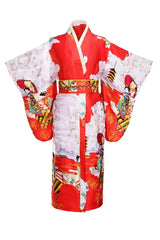Japanese Traditional Yukata Kimono With Obi Vintage Women