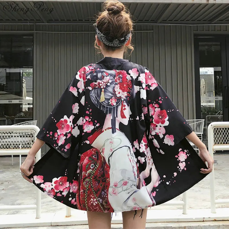 Japanese Kimono Traditional Yukata Women Kimono Cosplay Kimono