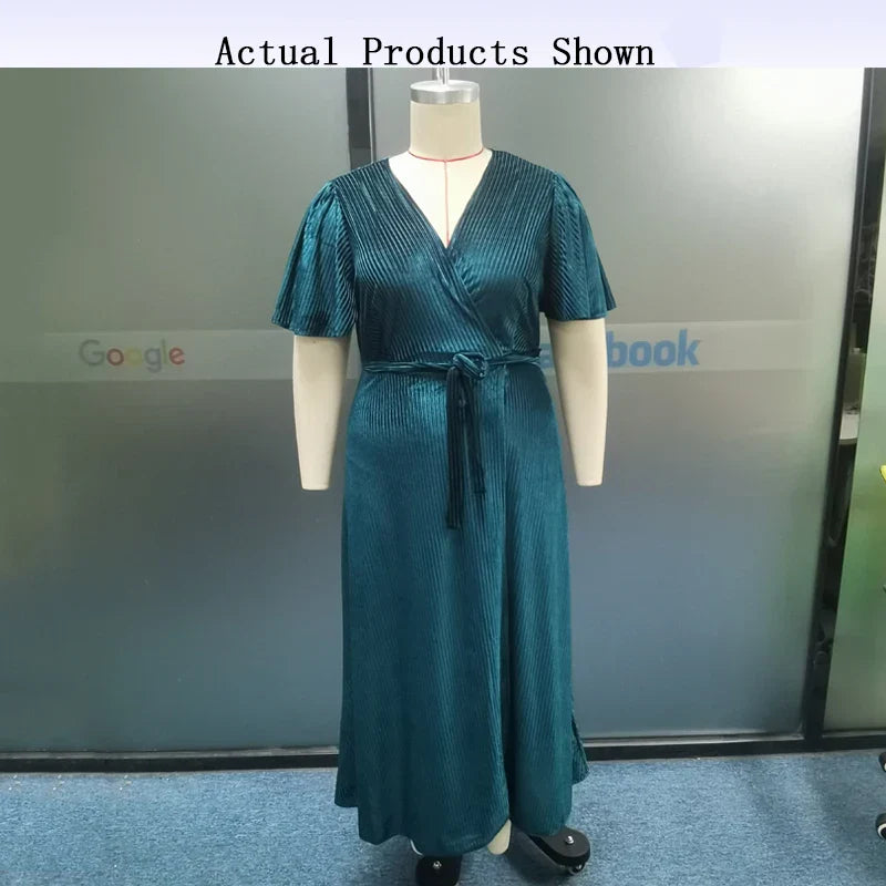 Kuclut Women Dress Summer Simple Solid V Neck
