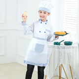 Kid Costume For Chef Uniform Jacket Hat Aprone