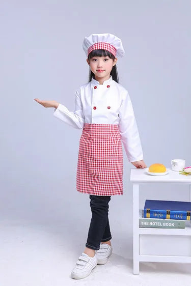 Kids Cook Tshirt Chef Uniform Children Kitchen Hat