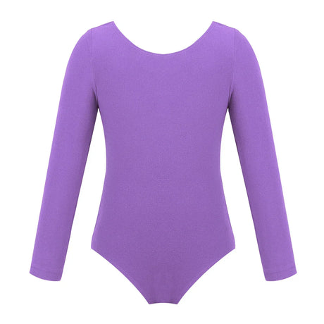 Kids Girls Ballet Leotards Gymnastics Costume Long Sleeve