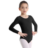 Kids Girls Ballet Leotards Gymnastics Costume Long Sleeve