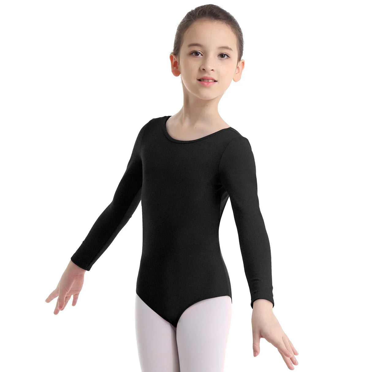 Kids Girls Ballet Leotards Gymnastics Costume Long Sleeve