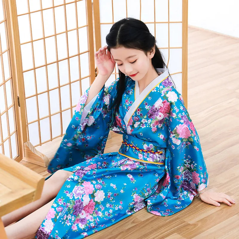 Kids Girls Novelty National Japan Kimono Traditional Yukata