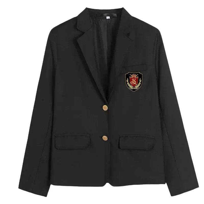 Korean School Uniform Navy Blue Blazer Japanese High