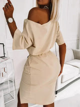 Lw Two Piece Good Viber One Shoulder Letter