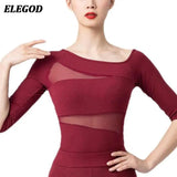 Ladies Dance Tops For Women Ballroom Latin Yoga