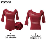Ladies Dance Tops For Women Ballroom Latin Yoga