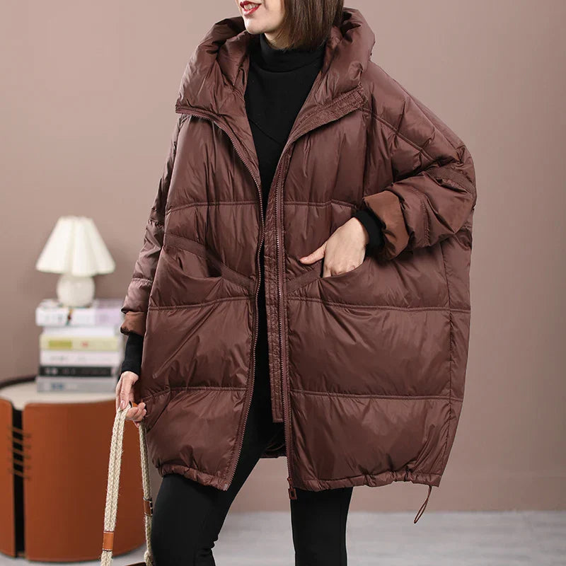 Lagabogy New Winter Women White Duck Down Loose