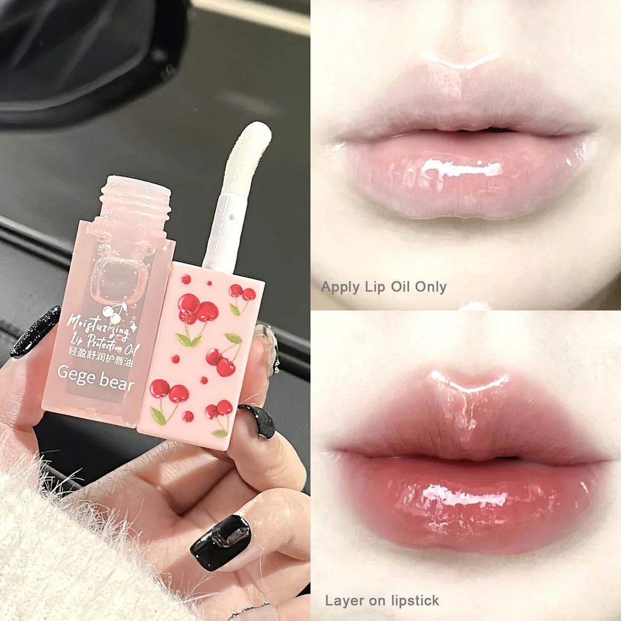 Lightweight Lip Lip Oil Clear Glass Moisturizing