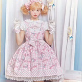 Lolita Sweet Cartoon Print Princess Dress Women Cute
