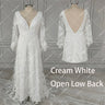 Long Puffy Sleeves Allover Lace Boho Elopement Bridal