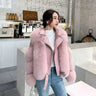 Luxury Faux Fur Leather Jacket For Women Fashion