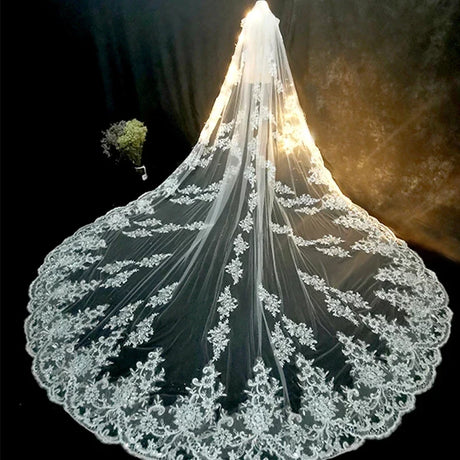 Luxury Long Bridal Veil White Ivory Wedding Veils