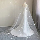 Luxury White Satin Wedding Trailing Mermaid Maxi Dresses