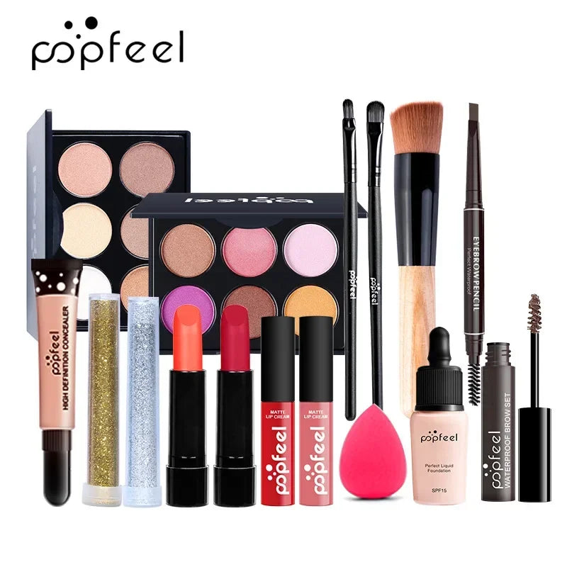 Makeup Kit Full Professional Eyeshadow Lip Gloss Blush