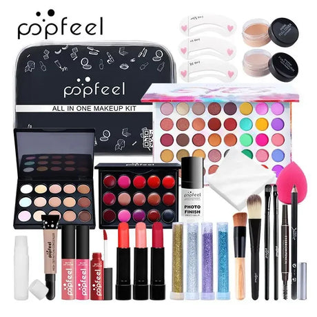 Makeup Kit Full Professional Eyeshadow Lip Gloss Blush