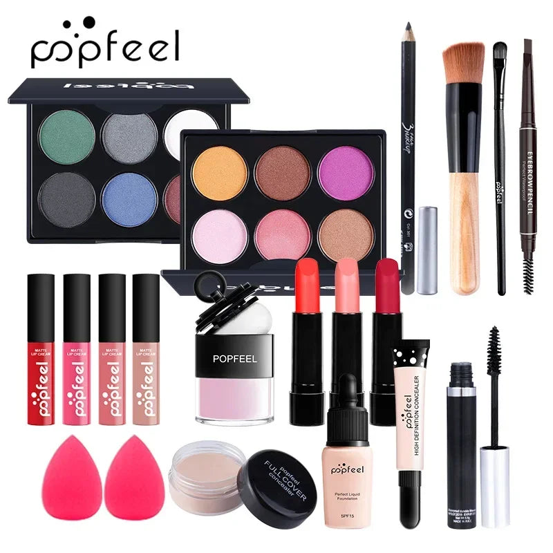 Makeup Kit Full Professional Eyeshadow Lip Gloss Blush