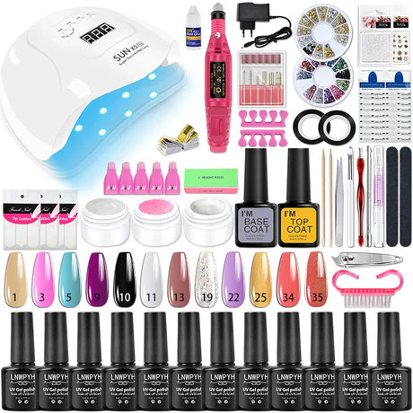 Manicure Set Poly Nail Gel Kit With /W