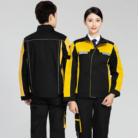 Men' Work Suit Printed Logo Reflective Strip Long