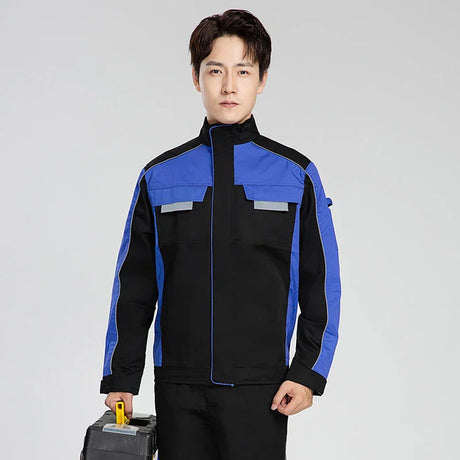 Men' Work Suit Printed Logo Reflective Strip Long