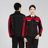 Men' Work Suit Printed Logo Reflective Strip Long