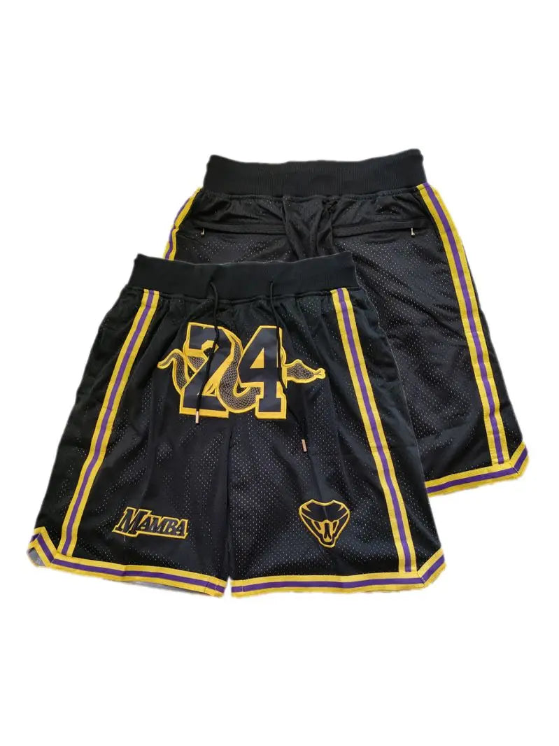 Mens Legend Retro Yellow Basketball Shorts Embroidered With