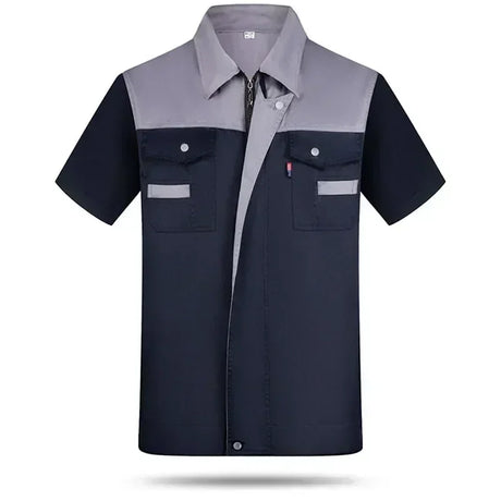 Mens Workshop Shirt Uniform Short Sleeve Zipper Factory