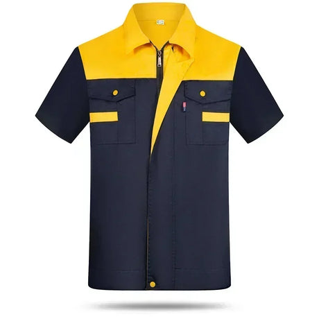 Mens Workshop Shirt Uniform Short Sleeve Zipper Factory