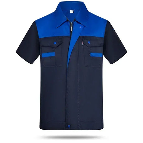 Mens Workshop Shirt Uniform Short Sleeve Zipper Factory