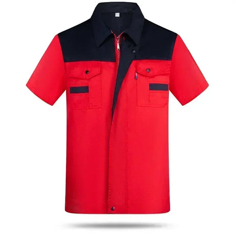 Mens Workshop Shirt Uniform Short Sleeve Zipper Factory