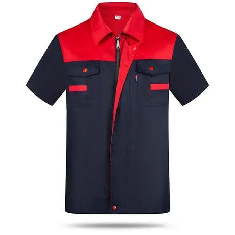 Mens Workshop Shirt Uniform Short Sleeve Zipper Factory