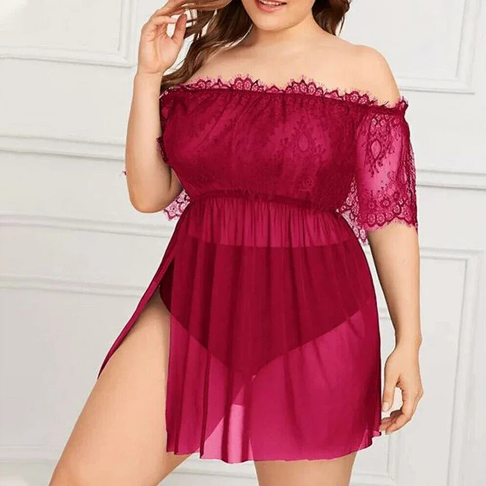 Mesh Hollow Sexy Smock Dress For Women Clothing