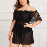 Mesh Hollow Sexy Smock Dress For Women Clothing