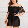 Mesh Hollow Sexy Smock Dress For Women Clothing
