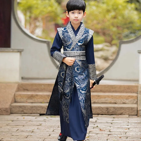 Middle Litter-Aged Children' Spring Costume Brocade Satin Surface