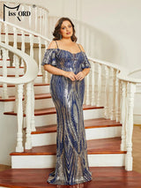 Missord Blue Wedding Party Dress Women Elegant Spaghetti